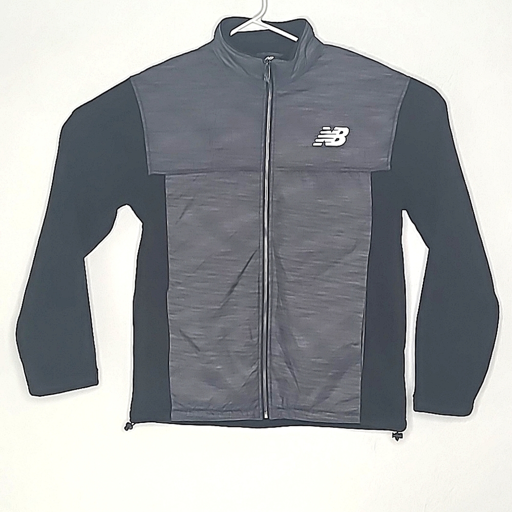New Balance women’s fleece full zip up sweater black lightweight jacket size M
